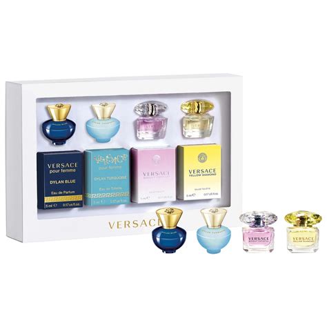 versace femme miniatur set|Versace mini perfume set boots.